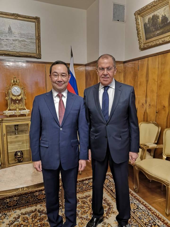 Глава Якутии Айсен Николаев встретился с министром иностранных дел Сергеем Лавровым