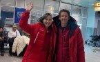 Фотофакт: Марфа Троева и Алексей Смертин прилетели в Якутск