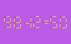 Интеллектуальный вызов: исправьте пример 98–12=50 за один ход, передвинув одну спичку