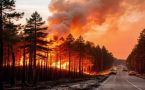 Лесной пожар перешел через трассу «Вилюй» в Якутии