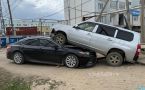 В Якутске пьяный водитель «припарковал» Probox на крыше Camry
