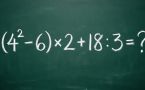 Проверьте свои математические навыки: решите пример (4² − 6) × 2 + 18 : 3