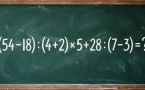 Проверьте свои математические навыки: решите пример (54 − 18) : (4 + 2) × 5 + 28 : (7 − 3)
