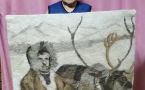 Портрет Обручева из конской шерсти создала мастерица из Оймяконья