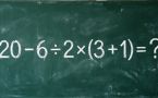 Проверьте свои математические навыки: решите пример 20 − 6 ÷ 2 × (3 + 1)