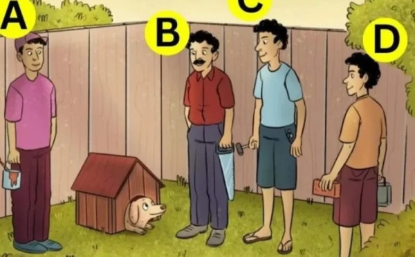 Головоломка для внимательных: кто из этих мужчин не строил будку для собаки — у вас есть всего 7 секунд, чтобы выяснить