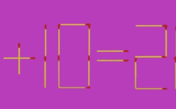 Тест на скорость мышления: переставьте 1 спичку в примере 8 + 18 = 20 за 15 секунд