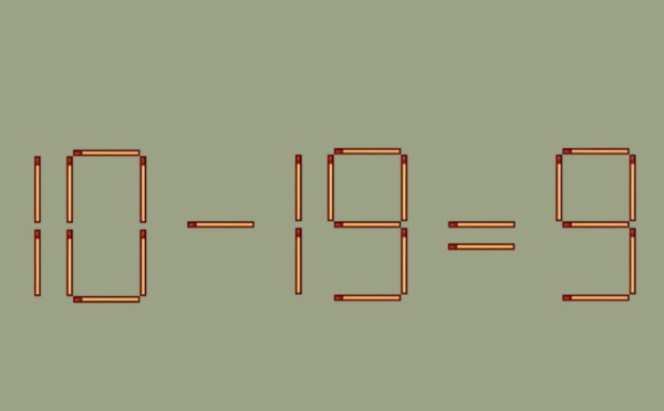 Тест на скорость мышления: исправьте пример , переставив всего 1 спичку за 17 секунд