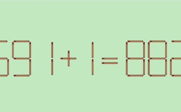 Уровень «Профи»: исправьте пример, переставив всего 1 спичку за 30 секунд