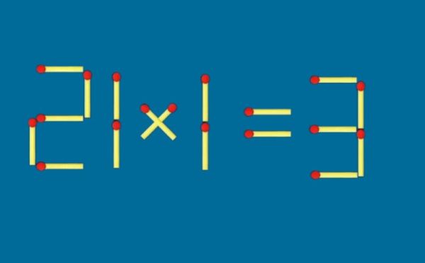 Бросьте вызов возрасту: исправьте пример 21×1=3 за один ход и проверьте свою скорость мышления