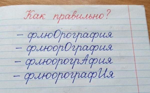 Тест на грамотность: куда падает ударение в слове «Флюорография»?