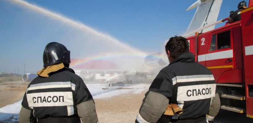 В аэропорту «Якутск» прошли пожарно-тактические учения