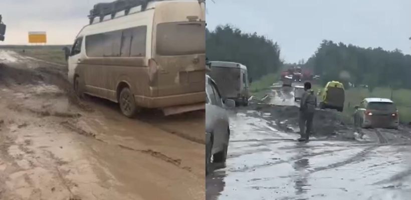 В Якутии размыло участок дороги на федеральной трассе «Колыма»