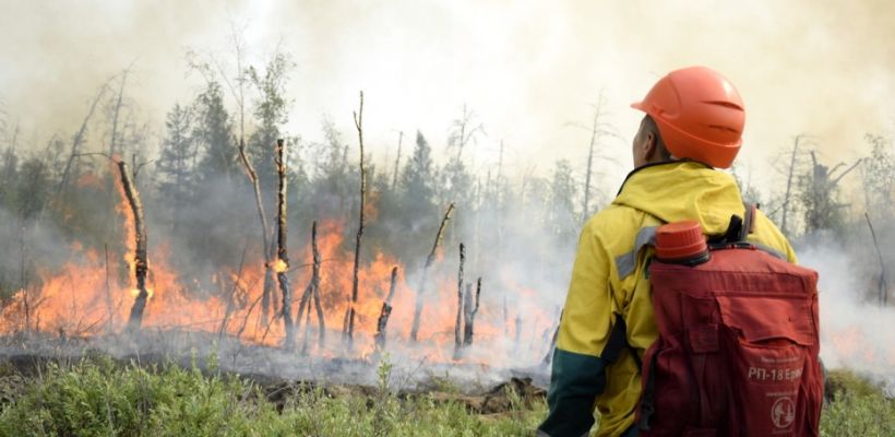 Эвакуация жителей села Оргет Верхневилюйского улуса еще не проведена. Лесной пожар находится в шести километрах от жилых домов