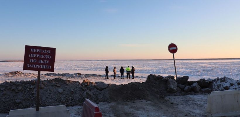 Источник: лед на реке Лена в районе переправы Хатассы — Павловск достиг 45 сантиметров