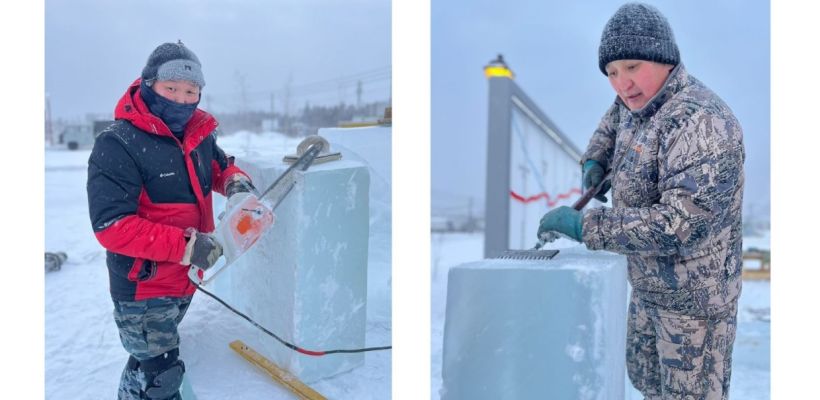 На станции Нижний Бестях стартовал  конкурс ледовых скульптур «Новогодняя фантазия»