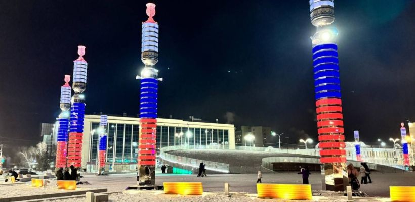 Фотофакт: Площадь Ленина в Якутске в День народного единства