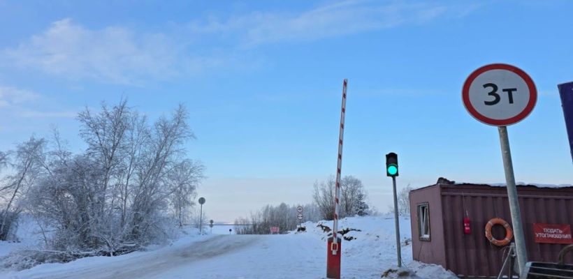 Открыта первая ледовая переправа на реке Лене