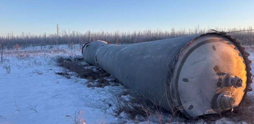 В Вилюйском районе спасатели обнаружили центральный блок топливного бака ракеты-носителя