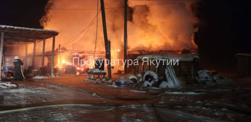 В пожаре, произошедшем на территории Амгинского филиала "Якутлесресурса", погиб человек