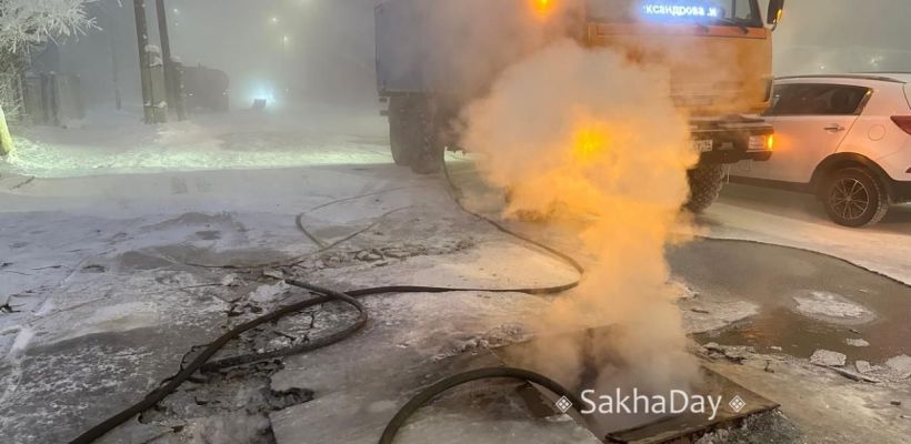 Фотофакт: Аварийное отключение воды произошло в нескольких районах Якутска