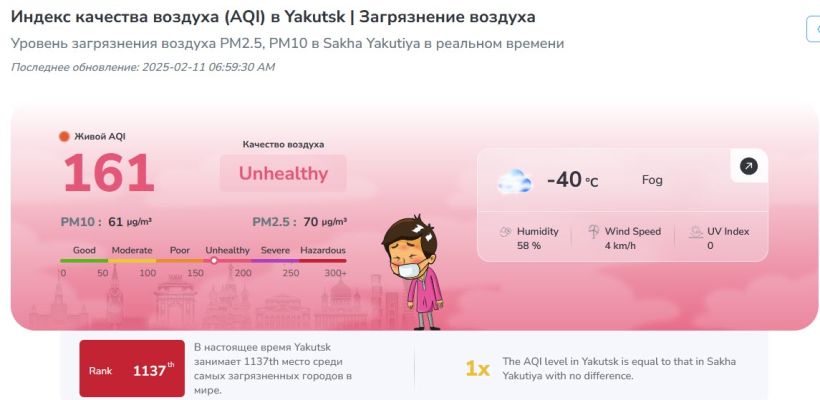 Фотофакт: Возгораний нет, но вонь есть. Что портит воздух в Якутске?