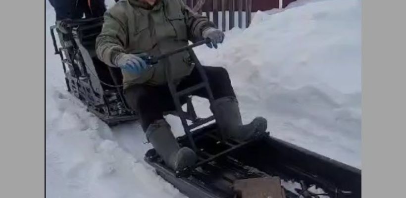 В Якутии мужики затестили мотособаку, но что-то пошло не так