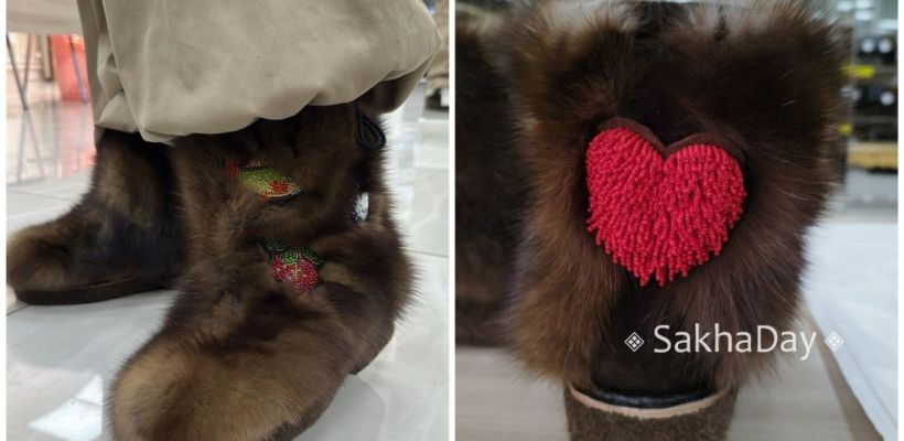 В Якутске сшили лакшери унты из соболей