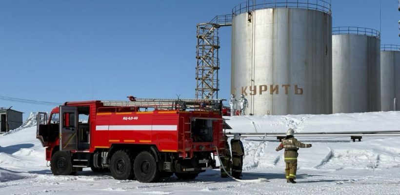 На Чокурдахской нефтебазе АО «Саханефтегазсбыт» прошли пожарно-тактические учения