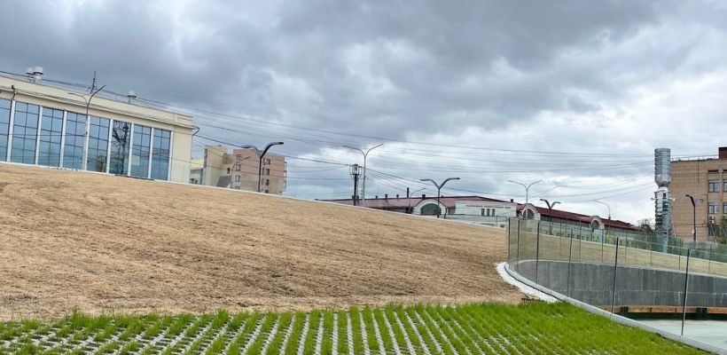 Фотофакт: В Якутске начали сажать новый газон