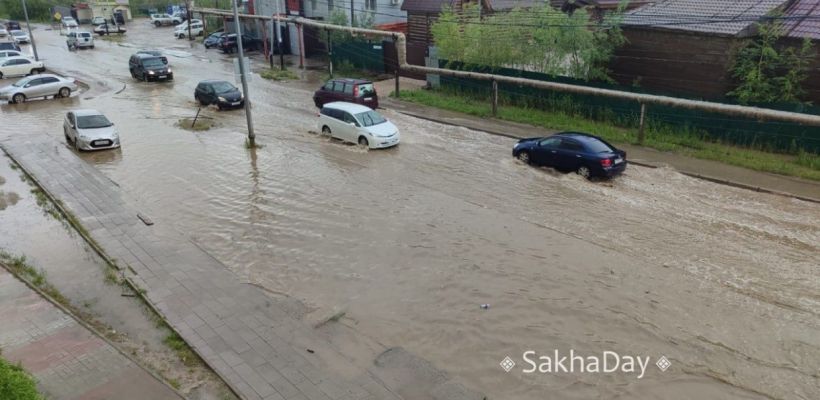 Якутск утонул из-за сильного дождя