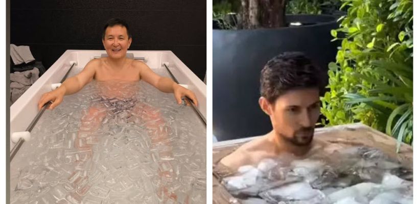 Фотофакт: Арсен Томский вслед за Дуровым погрузился в ванну со льдом