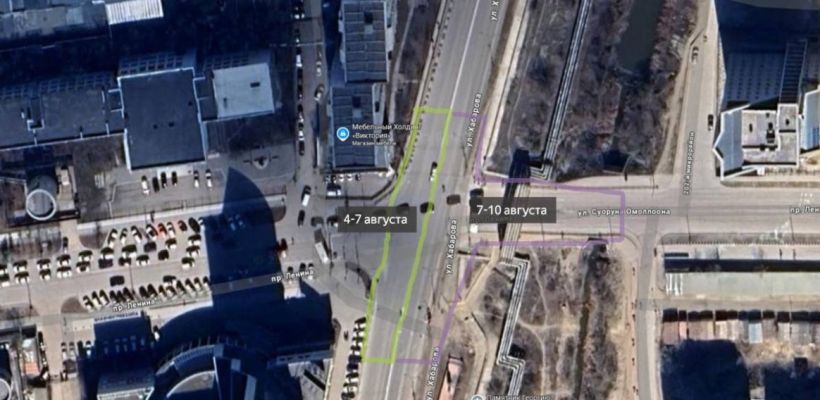 В Якутске с 4 августа планируются работы работы на перекрестке Ленина и Хабарова. В связи с этим изменятся автобусные маршруты