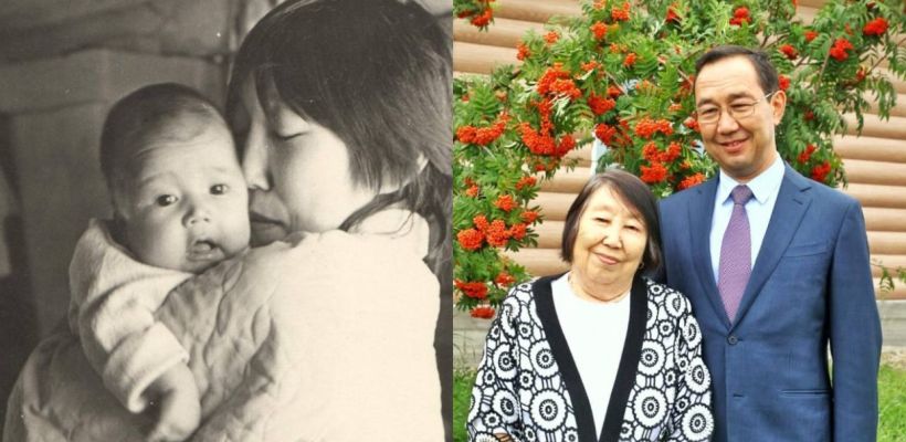 Глава Якутии Айсен Николаев тепло поздравил свою маму с юбилеем