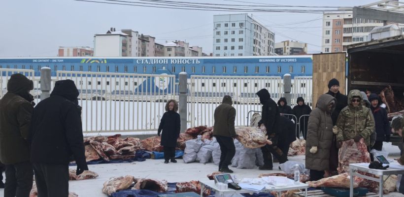 Фотофакт: Мясной ажиотаж у "Триумфа"