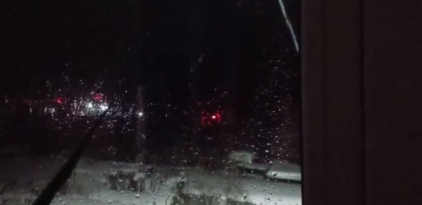 В поселке Черском шел дождь