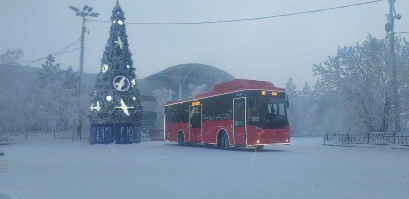 В новогоднюю ночь в Якутске запустят бесплатный временный автобусный маршрут №100н