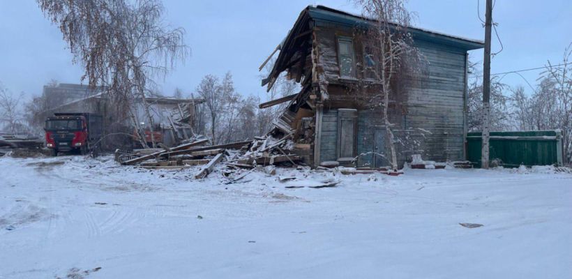 Фотофакт: завершается снос дома 4 на улице Гагарина