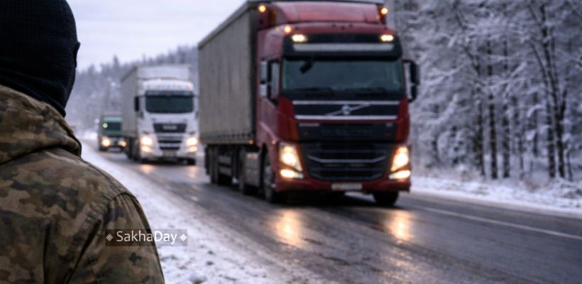 Разбой на трассе в Колыме. В Среднеколымском улусе налетчики ограбили колонну грузовиков, следовавших на Чукотку