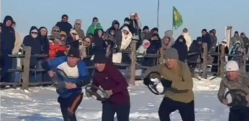 В Олекминске придумали забег с рулем от автомобиля