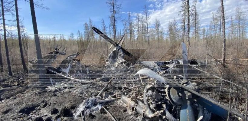 Появились первые кадры с места крушения Ан-2 в якутском лесу