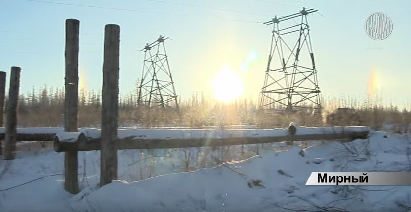 В Мирном украли деревянную опору линии электропередач