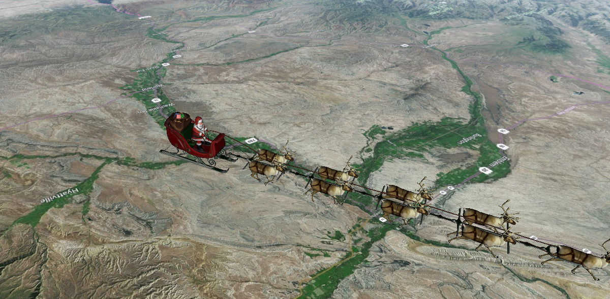 Санта-Клаус на 9 оленях первой посетил Россию