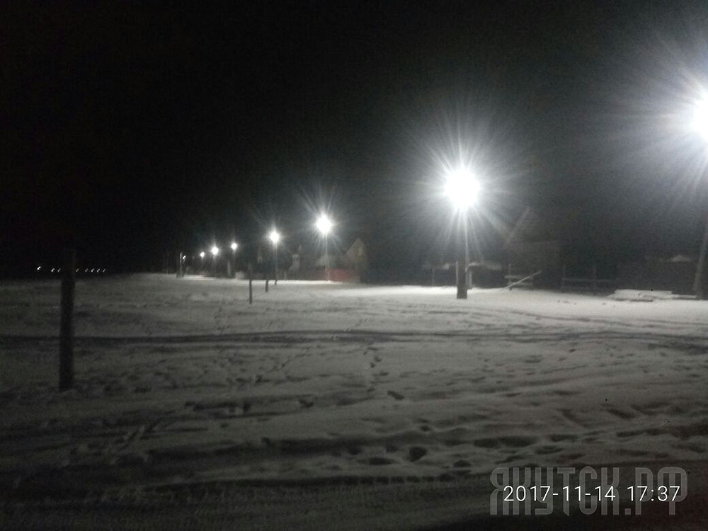 «Светлая столица»: В Хатассах проводят уличное освещение