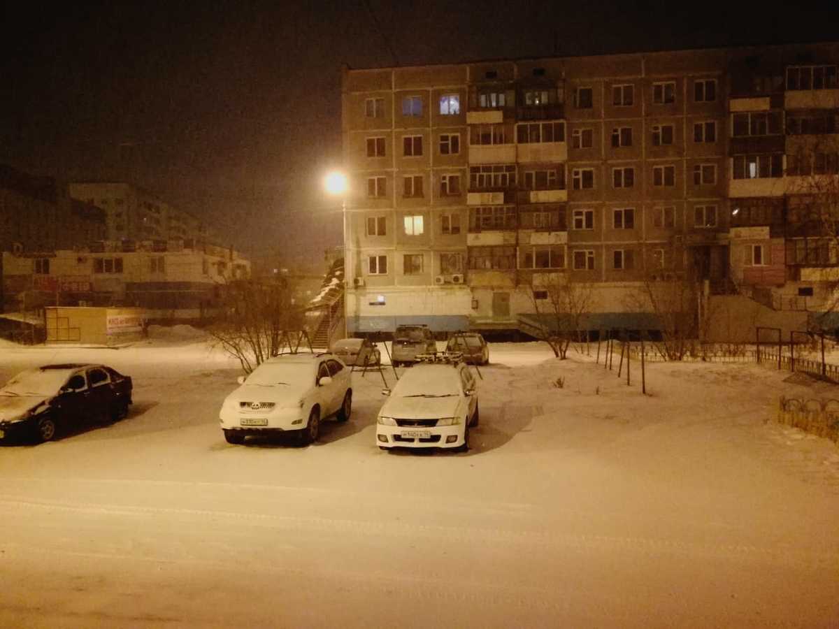 Якутск накрыла метель