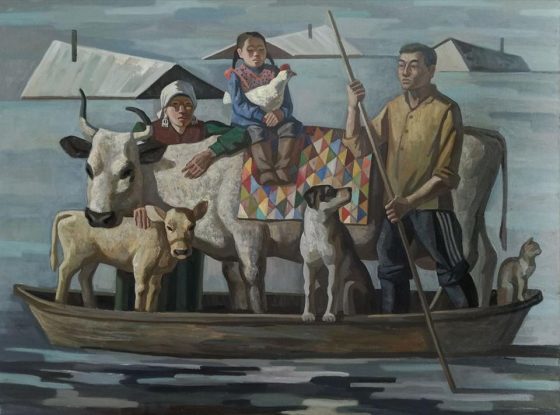 Якутский художник изобразил «Бедствие» от паводка
