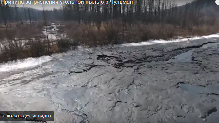 Видеофакт: Экологическую катастрофу на реке Чульман сняли с высоты птичьего полета
