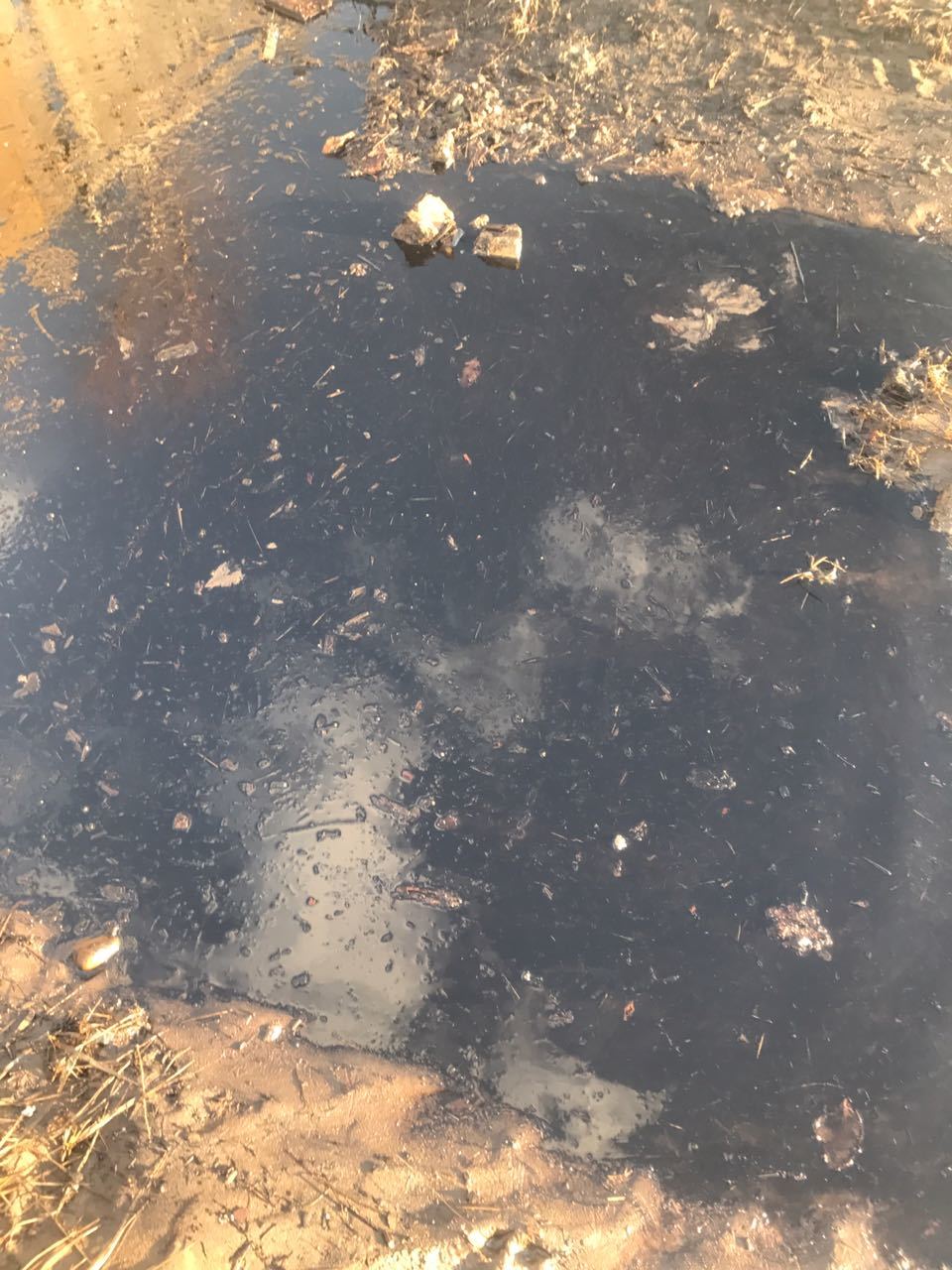 Черные лужи на Пристанской