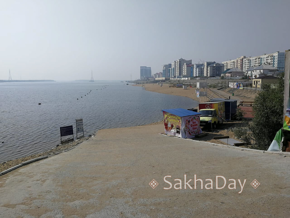 В Якутске затоплен пляж в 202 микрорайоне