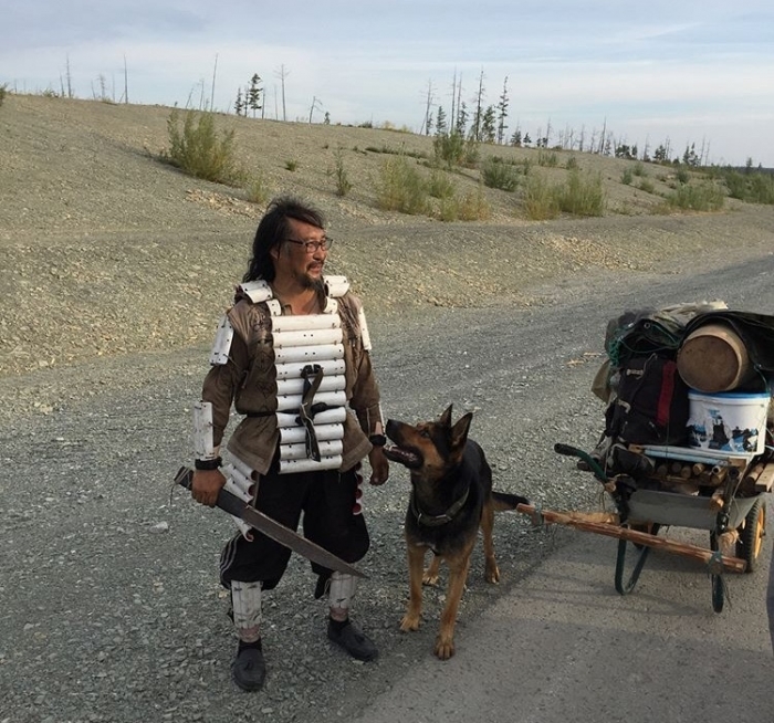 Фотофакт: Якутский путешественник пешком идёт до Москвы